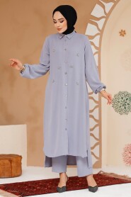 Grey Plus Size Dual Suit 12082GR - 3