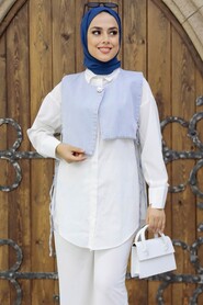 İce Blue Hijab Tunic 9106BZM - 3