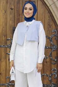 İce Blue Hijab Tunic 9106BZM - 1