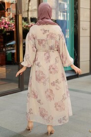 Powder Pink Hijab Dress 10440PD - 2