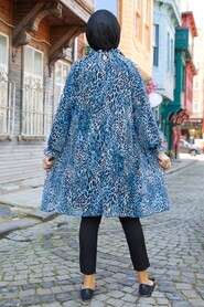 İndigo Blue Hijab Dress 1434IM - 2