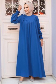 İndigo Blue Hijab Dress 23211IM - 1