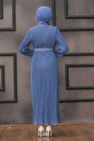 İndigo Blue Hijab Dress 2751IM - 2