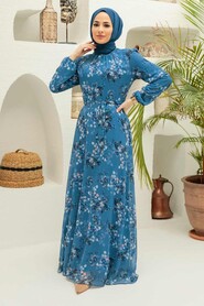 İndigo Blue Hijab Dress 279061IM - 1