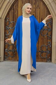 İndigo Blue Hijab Dress 3421IM - 1