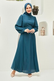 İndigo Blue Hijab Dress 45710IM - 1