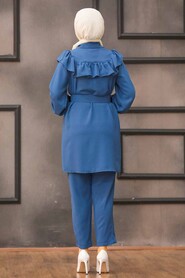 İndigo Blue Hijab Dual Suit Dress 14701IM - 2