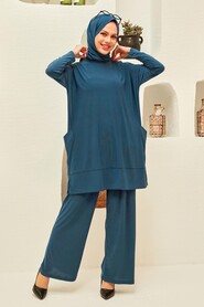 İndigo Blue Hijab Dual Suit Dress 50150IM - 1