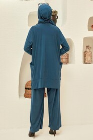 İndigo Blue Hijab Dual Suit Dress 50150IM - 2