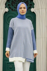 İndigo Blue Hijab Knitwear Tunic 20152IM - 1