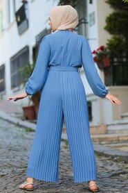 İndigo Blue Hijab Overalls 10347IM - 5