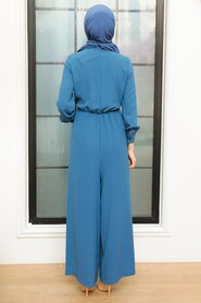 İndigo Blue Hijab Overalls 5703IM - Thumbnail