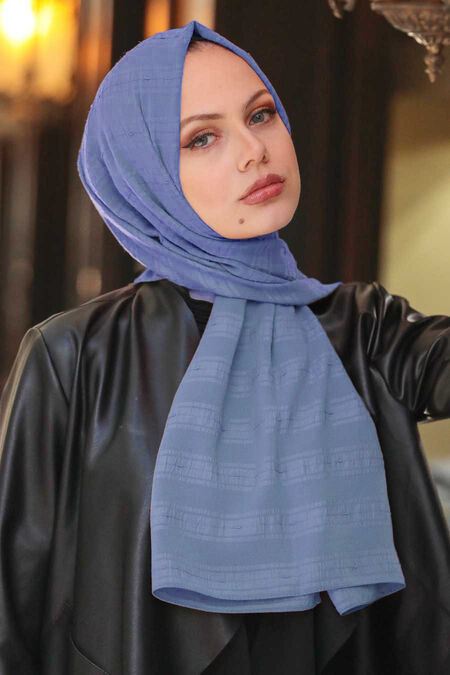 İndigo Blue Hijab Shawl 5305IM - NEVA STYLE