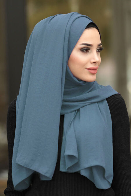 İndigo Blue Hijab Shawl 7513IM - NEVA STYLE