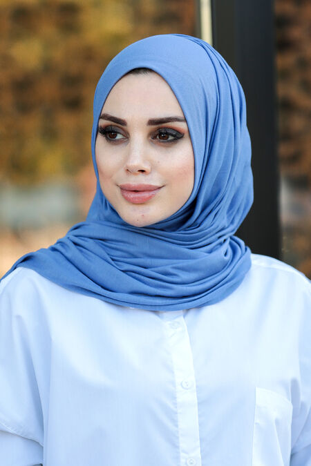 İndigo Blue Hijab Shawl 7528IM - NEVA STYLE