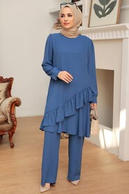 İndigo Blue Hijab Suit Dress 13101IM - 1