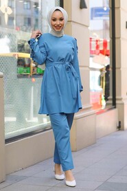 İndigo Blue Hijab Suit Dress 5624IM - 2