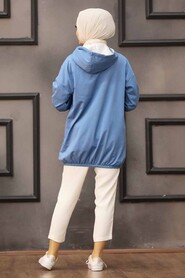 İndigo Blue Hijab Sweatshirt & Tunic 6328IM - 2