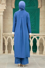 İndigo Blue Hijab Triple Suit 5223IM - 3