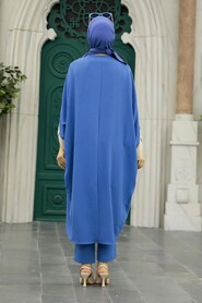 İndigo Blue Hijab Triple Suit 52261IM - 3