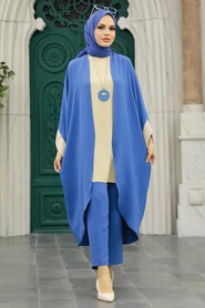 İndigo Blue Hijab Triple Suit 52261IM - 1