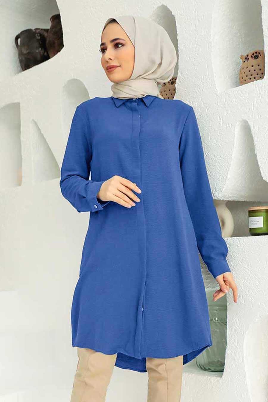 İndigo Blue Hijab Tunic 1147IM - Neva-style.com