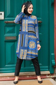 İndigo Blue Hijab Tunic 11538IM - 1