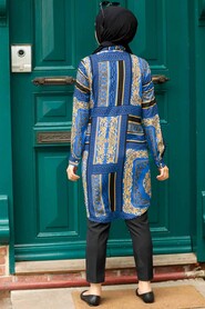 İndigo Blue Hijab Tunic 11538IM - 2