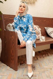 İndigo Blue Hijab Tunic 11554IM - 2