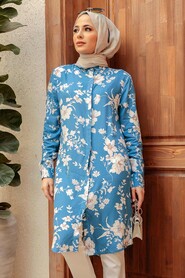 İndigo Blue Hijab Tunic 11554IM - 1