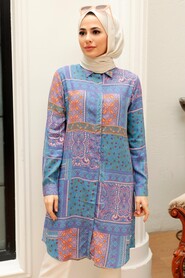 İndigo Blue Hijab Tunic 11561IM 