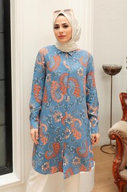 İndigo Blue Hijab Tunic 11586IM - 1