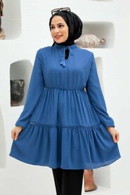 İndigo Blue Hijab Tunic 12291IM - 1
