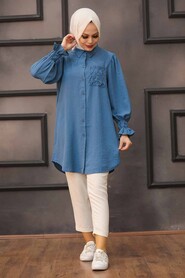 İndigo Blue Hijab Tunic 17230IM - 1