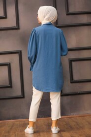 İndigo Blue Hijab Tunic 17230IM - 2