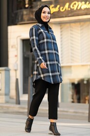 İndigo Blue Hijab Tunic 20031IM - 2