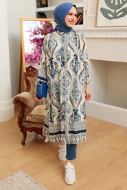 İndigo Blue Hijab Tunic 226045IM - 1