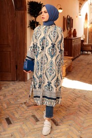 İndigo Blue Hijab Tunic 226045IM - 3
