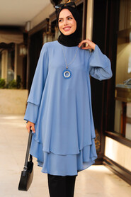 İndigo Blue Hijab Tunic 2443IM - 2