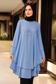 İndigo Blue Hijab Tunic 2443IM - 1