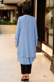 İndigo Blue Hijab Tunic 2443IM - 3