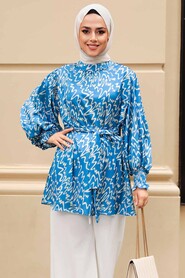 İndigo Blue Hijab Tunic 2445IM - 2