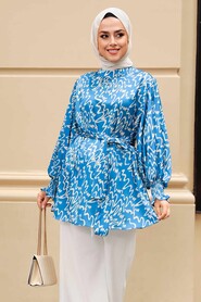 İndigo Blue Hijab Tunic 2445IM - 1