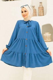İndigo Blue Hijab Tunic 2588IM - 1