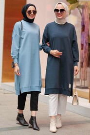 İndigo Blue Hijab Tunic 30645IM - 2