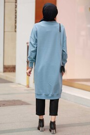 İndigo Blue Hijab Tunic 30645IM - 4