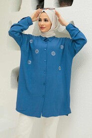 İndigo Blue Hijab Tunic 3792IM - 1