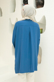İndigo Blue Hijab Tunic 3792IM - 2