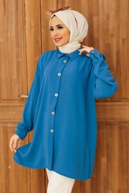 İndigo Blue Hijab Tunic 3793IM - 1