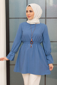İndigo Blue Hijab Tunic 40461IM - 1
